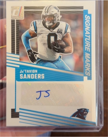 2025 Donruss #SM-JSS Ja'Tavion Sanders Signature Marks — front