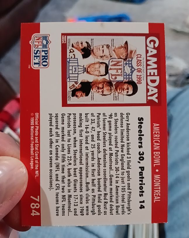 1990 Pro Set #784 Gary Anderson — front