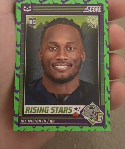 2024 Panini Score-A-Treat #28 Joe Milton III Rising Stars Green Bats — front