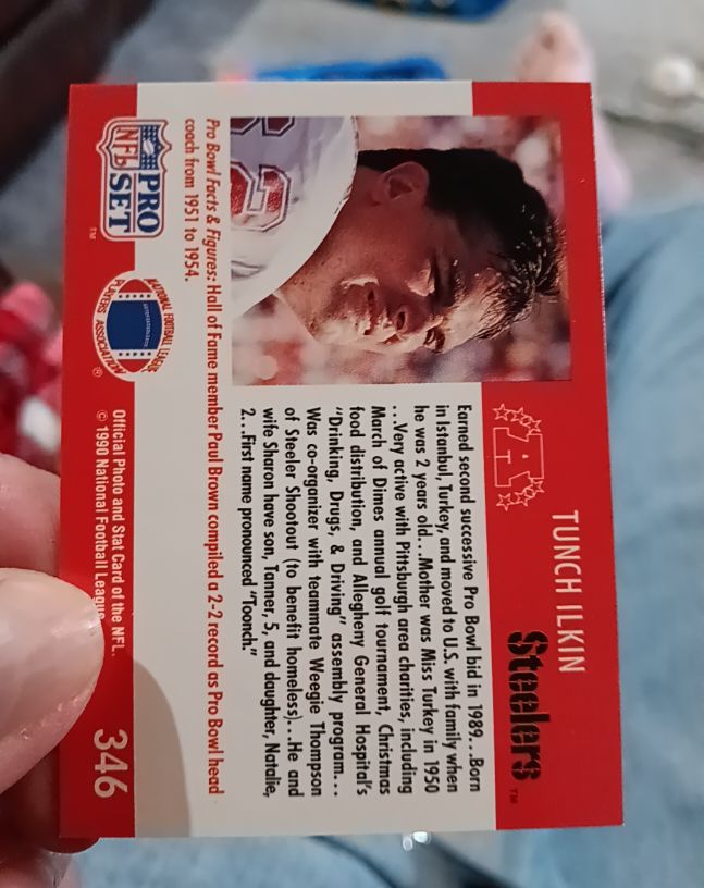 1990 Pro Set #346 Tunch Ilkin — front