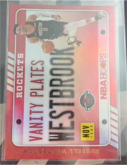 2020-21 Panini NBA Hoops #6 Russell Westbrook Vanity Plates — front