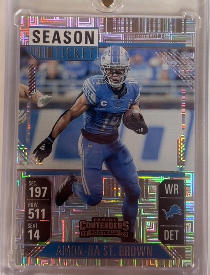 2024 Panini Contenders Season Ticket #33 Amon-Ra St. Brown — front