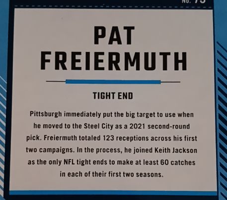 2022 Unknown #75 Pat Freiermuth — front
