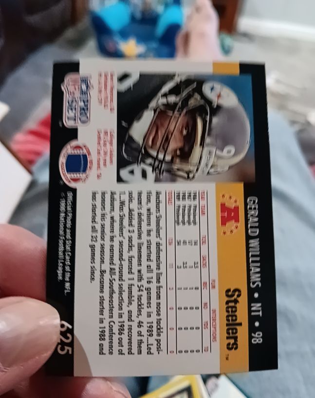 1990 Pro Set #625 Gregg Williams — front