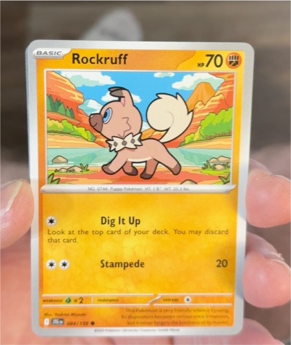 2025 Pokémon Journey Together #084 Rockruff — front