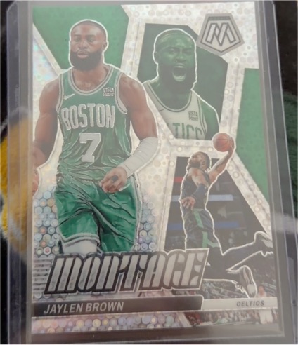 2023-24 Panini Mosaic Montage #16 Jaylen Brown — front