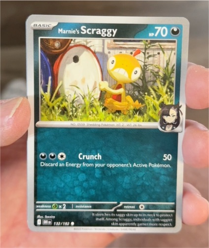 2025 Pokémon Scarlet & Violet Destined Rivals #132 Marnie's Scraggy — front