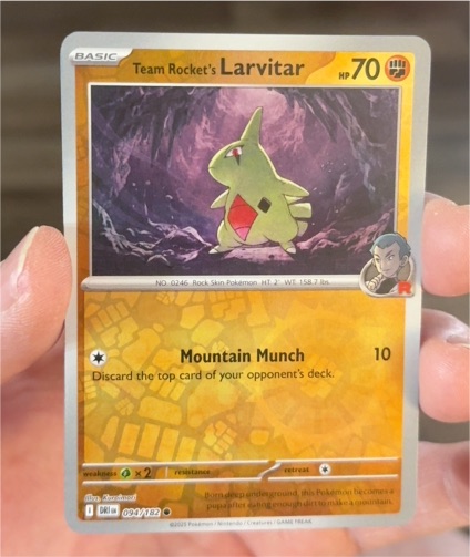 2023 Pokémon Sv10: Destined Rivals #094 Team Rocket's Larvitar — front