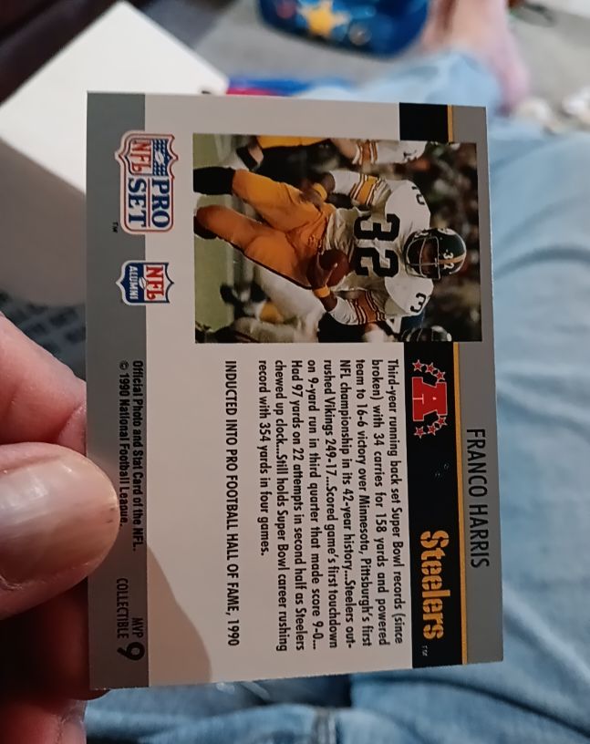 1990 Pro Set #9 Franco Harris — front
