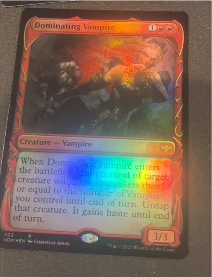 2021 Magic: The Gathering Innistrad Crimson Vow #305 Dominating Vampire — front