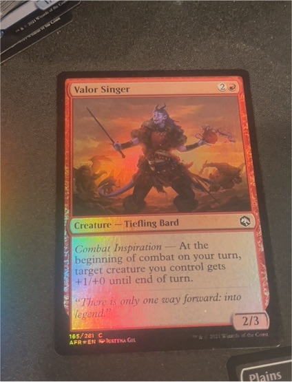 2021 Magic: The Gathering #165 Valor Singer — front