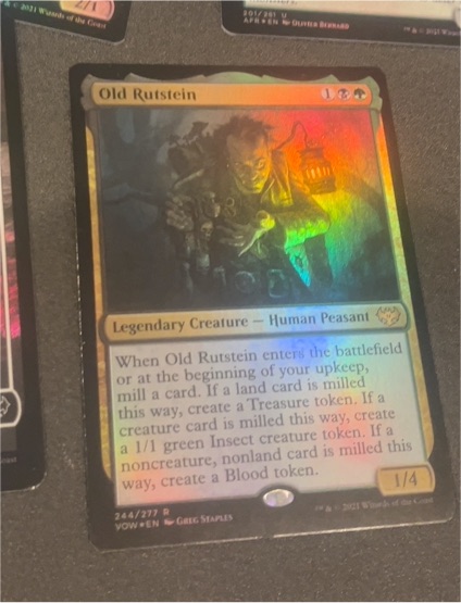 2021 Magic: The Gathering #244 Old Rutstein — front