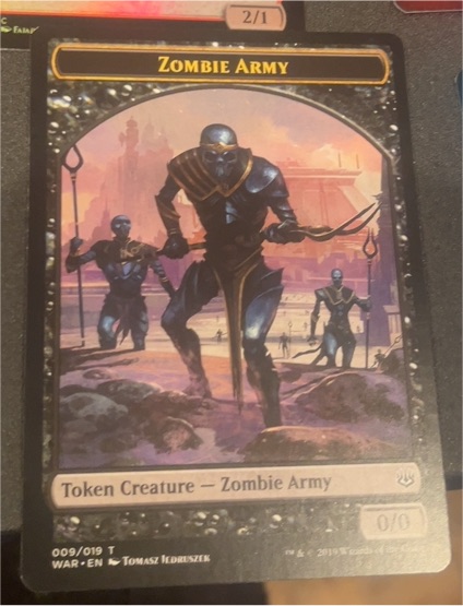 2019 War of the Spark #009 Zombie Army Token — front