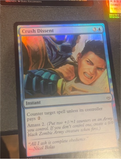 2019 Magic: The Gathering War of the Spark #47 Crush Dissent — front
