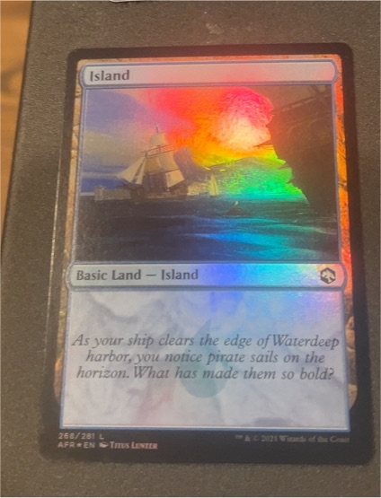 2021 Magic: The Gathering Adventures in the Forgotten Realms #268 Island — front