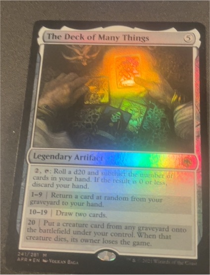 2021 Magic: The Gathering #241 The Deck of Many Things — front