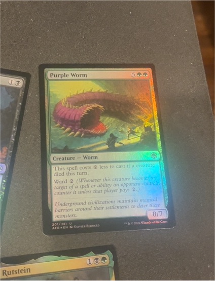 2021 Magic: The Gathering #201 Purple Worm — front