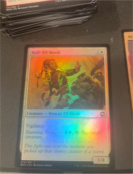 2022 Magic: The Gathering #019 Half-Elf Monk — front