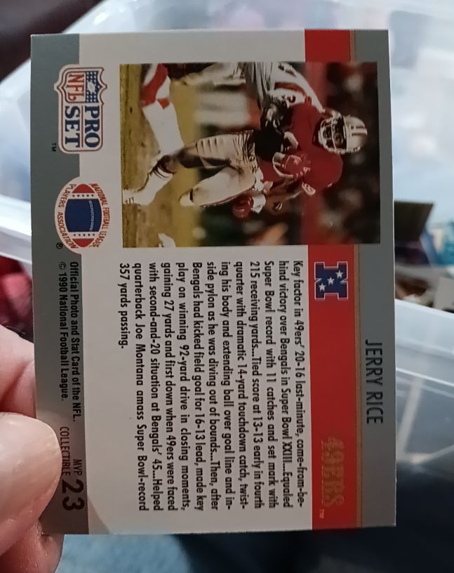 1990 Pro Set #23 Jerry Rice — front