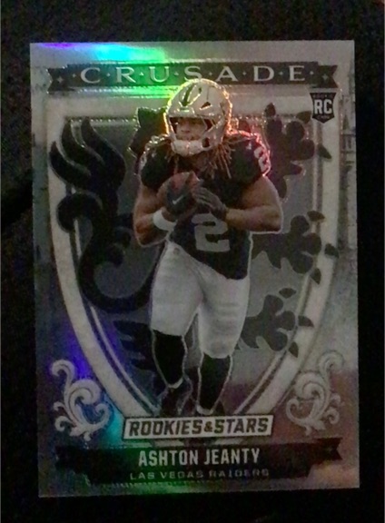 2025 Panini Rookies & Stars #9 Ashton Jeanty Crusade Silver Prizm — front