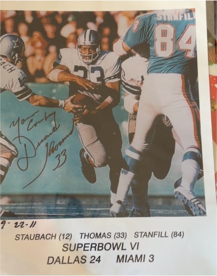 1972 Dallas Cowboys Duane Thomas Signed Photo — front