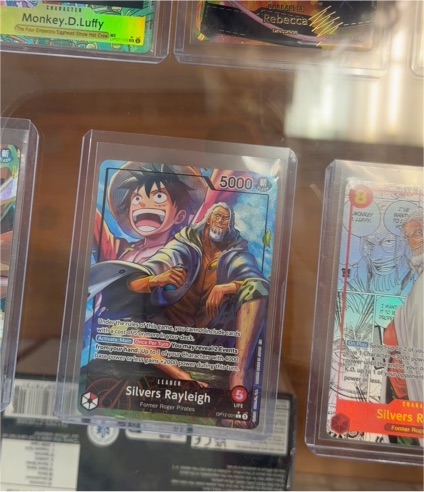 One Piece TCG OP12-001 Silvers Rayleigh Alternate Art Leader — front