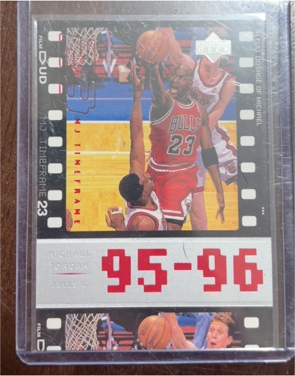 1998 Upper Deck Michael Jordan Timeframe #85 Bulls Win 18 Straight 95-96 — front