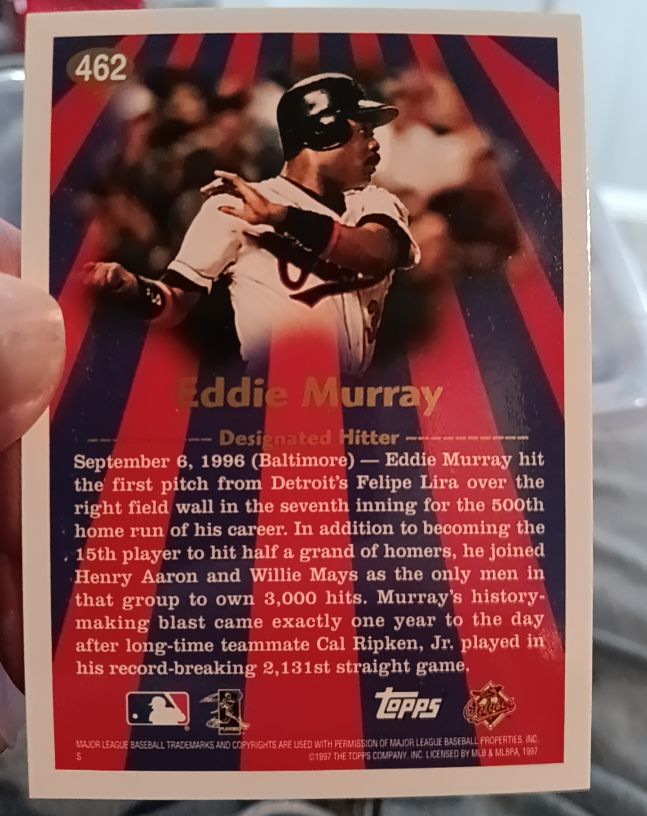 1997 Topps #462 Eddie Murray — front