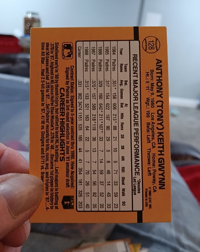 1990 Donruss #128 Tony Gwynn — front
