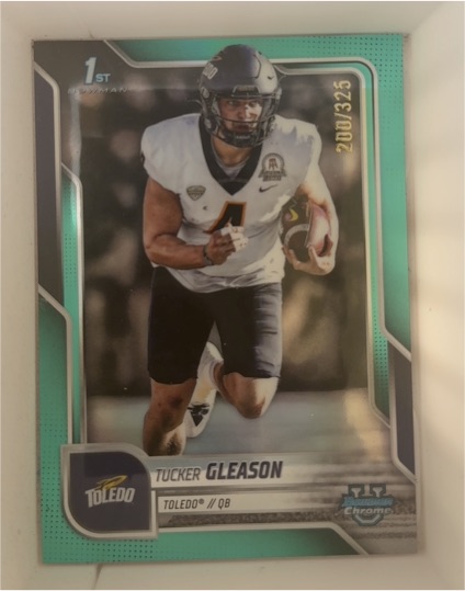 2025 Bowman Chrome University #9 Tucker Gleason — front