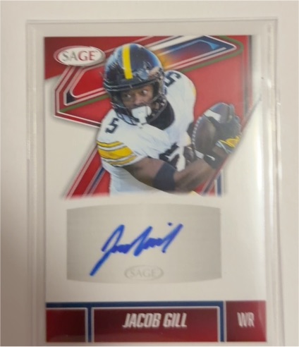 2025 Sage Collectables #A-JG2 Jacob Gill — front