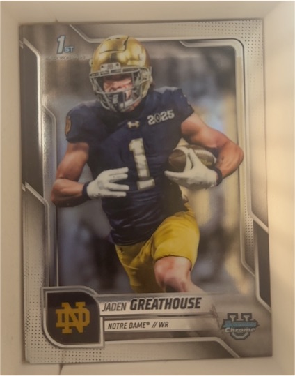 2025 Bowman Chrome University #63 Jaden Greathouse — front