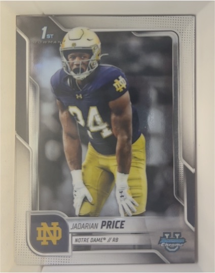 2025 Bowman University Chrome #117 Jadarian Price — front
