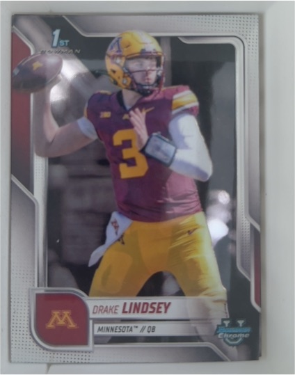 2025 Bowman University Chrome #96 Drake Lindsey — front