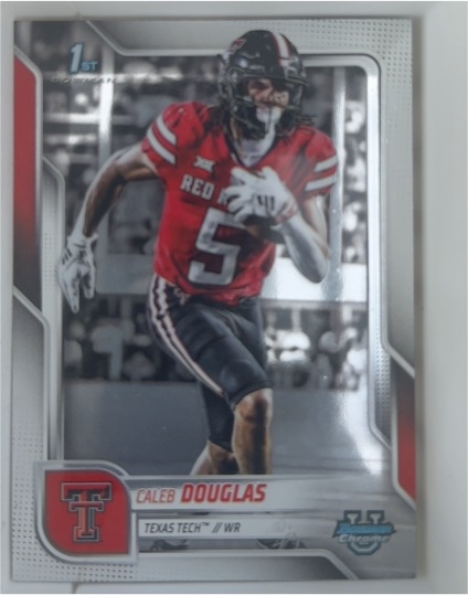 2025 Bowman University Chrome #74 Caleb Douglas — front