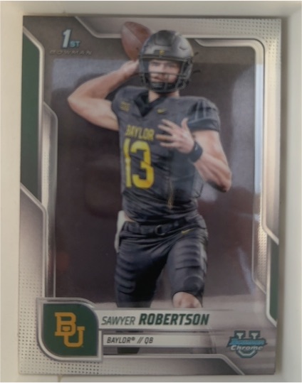 2025 Bowman University Chrome #33 Sawyer Robertson — front