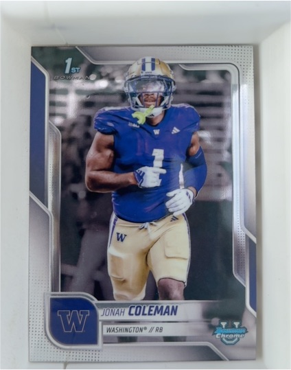 2025 Bowman Chrome University #18 Jonah Coleman — front