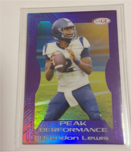 2026 Sage Football Peak Performance #PK-BL Brendon Lewis — front
