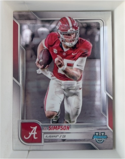 2025 Bowman University Chrome #151 Ty Simpson — front