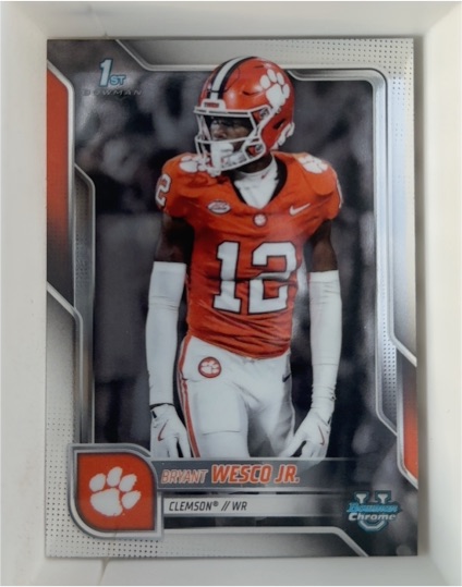 2025 Bowman University Chrome #27 Bryant Wesco Jr. — front