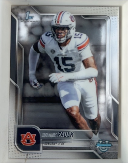 2025 Bowman University Chrome #6 Keldric Faulk — front