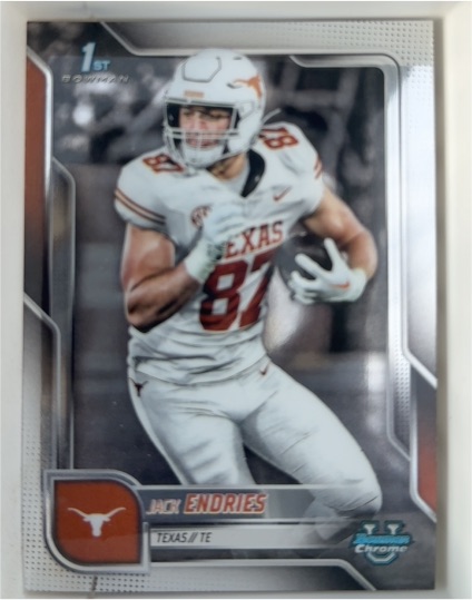 2025 Bowman University Chrome #78 Jack Endries — front