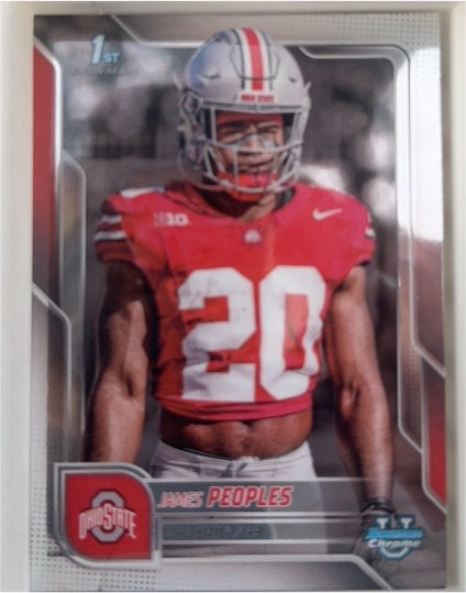 2025 Bowman University Chrome #43 James Peoples — front