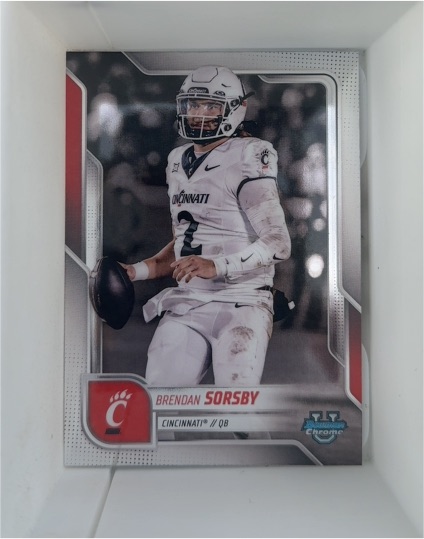 2025 Bowman Chrome University #143 Brendan Sorsby — front