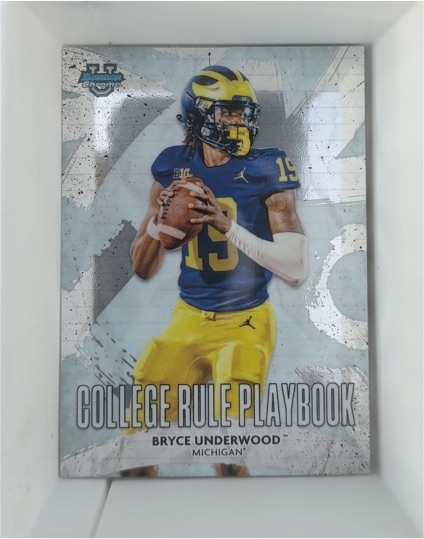 2025 Bowman Chrome U #CRP-6 Bryce Underwood College Rule Playbook — front