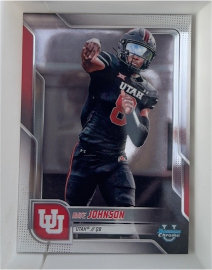 2025 Bowman Chrome University #57 Nate Johnson — front