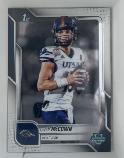 2025 Bowman University Chrome #145 Owen McCown — front
