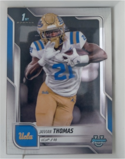 2025 Bowman Chrome University #47 Jaivian Thomas — front