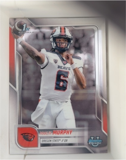 2025 Bowman University Chrome #179 Maalik Murphy — front