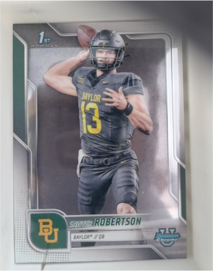 2025 Bowman University Chrome #33 Sawyer Robertson — front